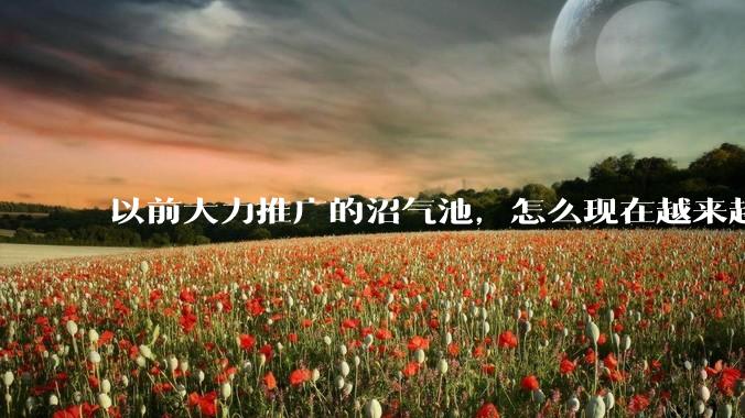 以前大力推广的沼气池，怎么现在越来越少了？