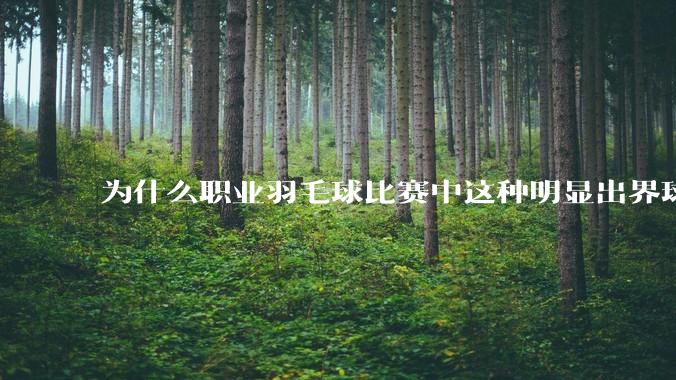 为什么职业羽毛球比赛中这种明显出界球几乎都接了？