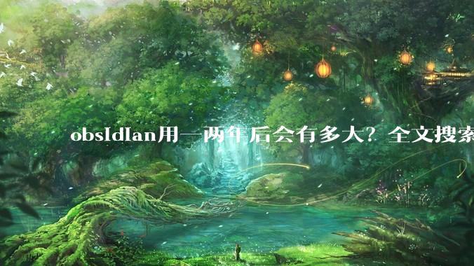 obsidian用一两年后会有多大？全文搜索还快吗？