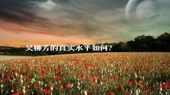 吴柳芳的真实水平如何？