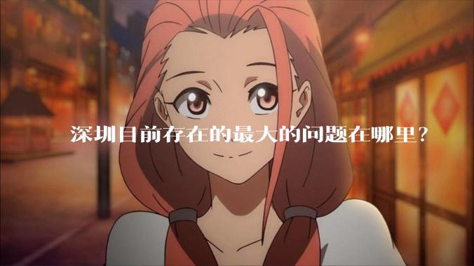 深圳目前存在的最大的问题在哪里？