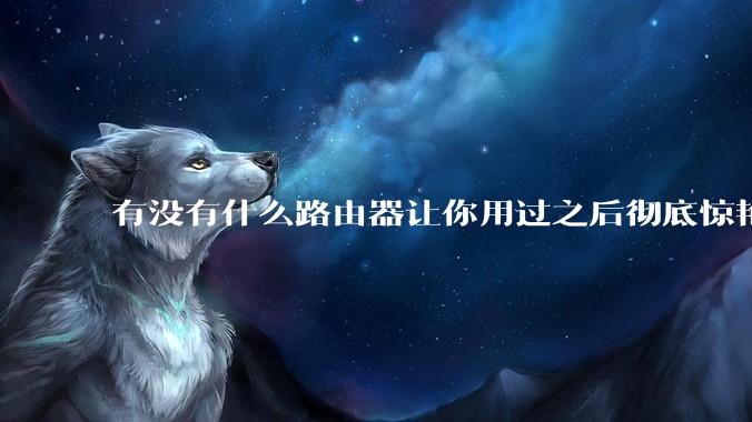 有没有什么路由器让你用过之后彻底惊艳了？